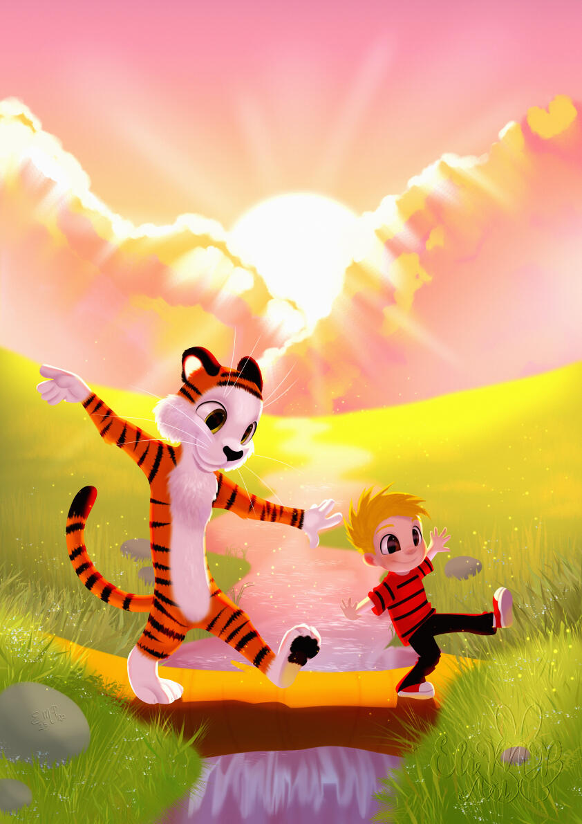 illustration·calvin&amp;hobbes