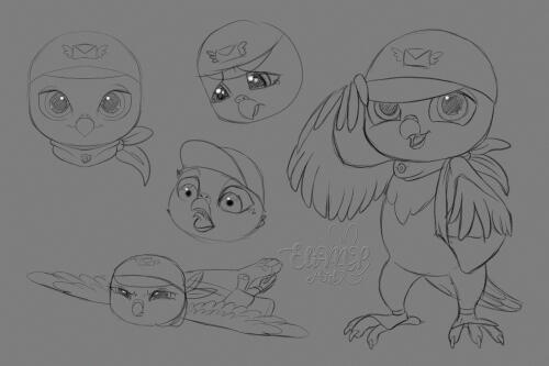 mail bird character design·2025